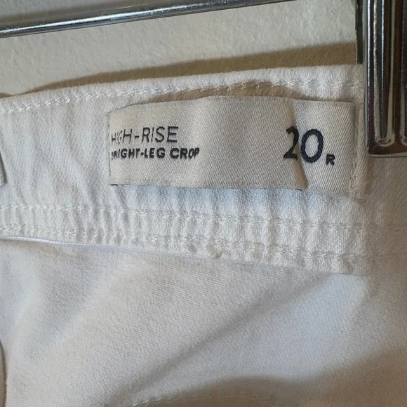 J. Jill White High Rise Straight Leg Crop Jeans Size 20R - Picture 7 of 8